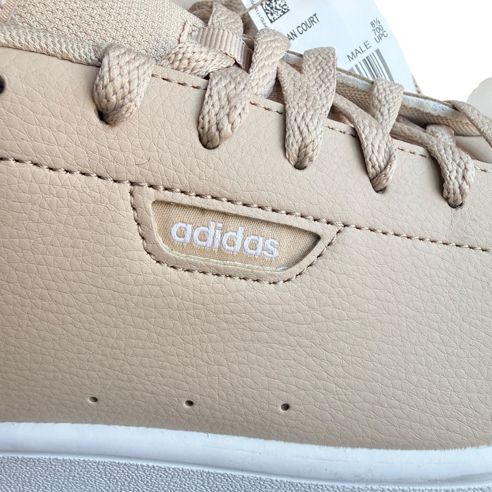 Adidas Urban Court Sneakers Tan White Casual Low Top IF4078 Mens Size 9 NEW - Picture 3 of 16